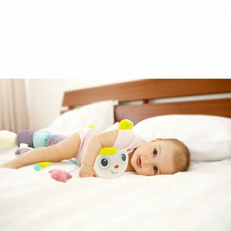 Protectie laterala patut multifunctionala cu jucarii din plus BabyJem Caterpilar, Diverse culori [2]