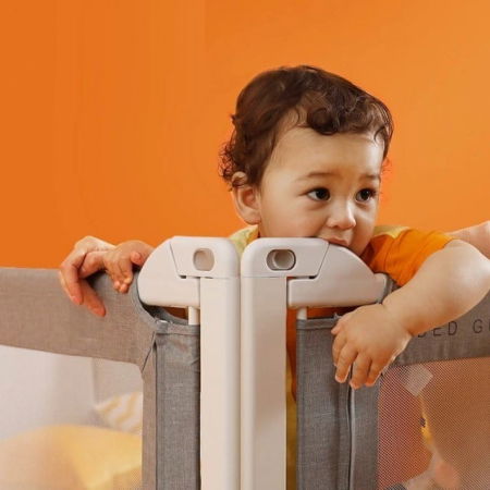 Protectie laterala pat XXL inaltime ajustabila 81-96 cm | Buy4Baby [9]