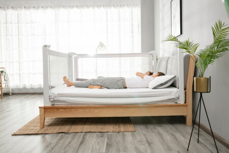 Produse resigilate pentru copii si bebelusi - Protectie laterala pat XXL inaltime ajustabila 81-96 cm | Empria