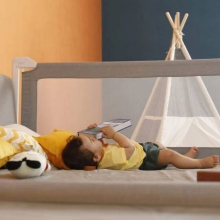 Protectie laterala pat XXL inaltime ajustabila 81-96 cm | Buy4Baby [12]