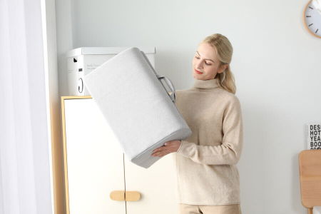 PRODUS RESIGILAT - Protectie pat copil, pliabila si super portabila, H 30 cm, Gri, 120 cm [7]