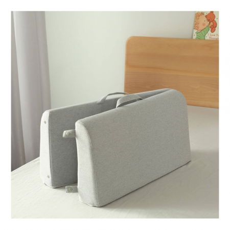 PRODUS RESIGILAT - Protectie pat copil, pliabila si super portabila, H 30 cm, Gri, 120 cm [13]