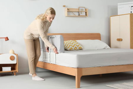 PRODUS RESIGILAT - Protectie pat copil, pliabila si super portabila, H 30 cm, Gri, 120 cm [3]