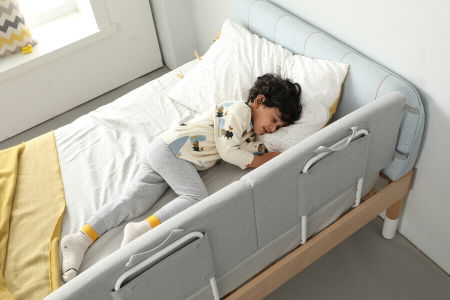 PRODUS RESIGILAT - Protectie pat copil, pliabila si super portabila, H 30 cm, Gri, 120 cm [5]