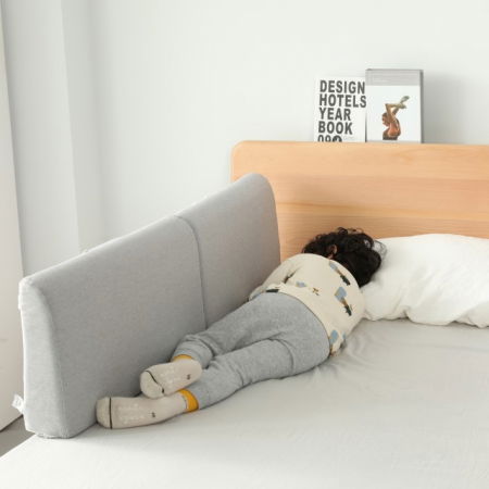 Aparatori laterale patut bebe - Protectie pat copil, pliabila si super portabila, H 30 cm, 120 cm, Gri