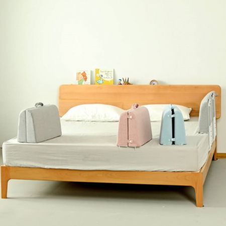 Protectie pat copil, pliabila si super portabila, H 30 cm, 120 cm, Gri [13]