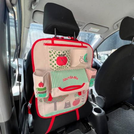 Protectie scaun auto, organizator auto copii, 8 buzunare, Empria, 54x43 cm, Diverse culori [2]