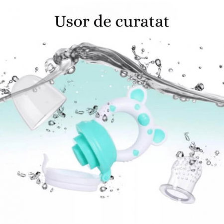 Recipient hranire bebelus, mediu suzeta silicon diversificare alimente, 6 - 12 luni, Empria, Diverse culori [4]