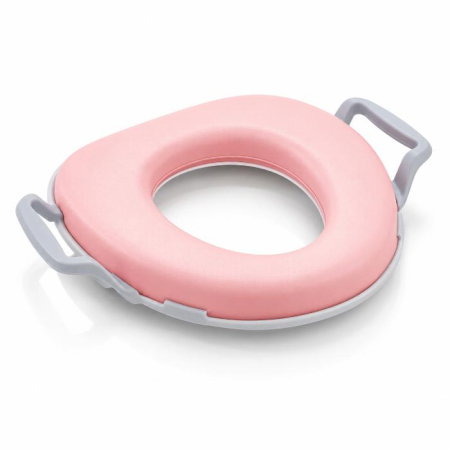 Reductor WC copii moale uni pentru toaleta BabyJem, Roz [4]