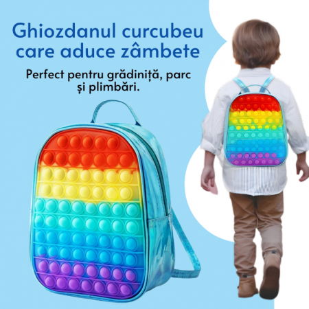 Rucsac ghiozdan prescolari, Empria, Pop It, Antistres, Rainbow [2]