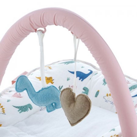 Saltea multifunctionala Sit and Play cu bara jucarii, model Dino [6]