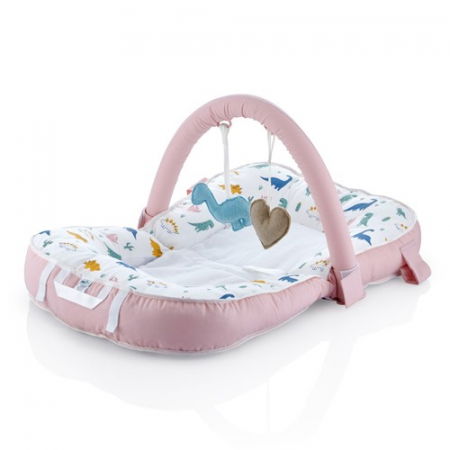 Somnul bebelusului - Saltea multifunctionala Sit and Play cu bara jucarii, model Dino
