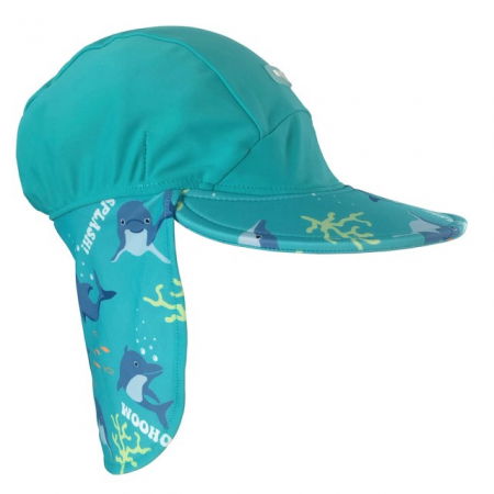 Palarii protectie UV - Sapca cu Protectie Gat, pentru bebelusi si copii, UPF50+, Dolphin, Marimea M