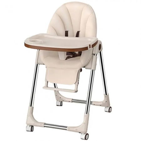 PRODUS RESIGILAT - Scaun de masa bebe, pliabil si ajustabil, Luxury, Crem [3]