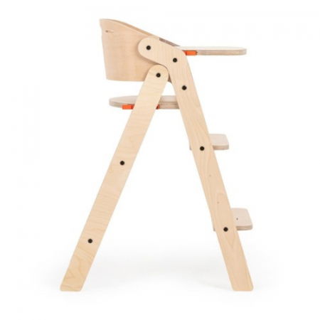 Scaun de masa pliabil din lemn MamaToyz, multifunctional si transformabil cu masuta, 6 luni - adolescent, Natur [6]