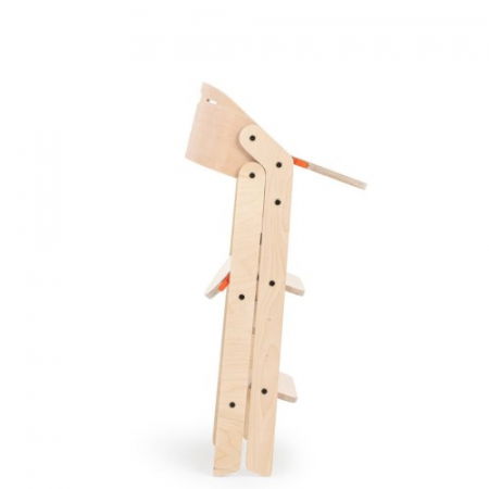 Scaun de masa pliabil din lemn MamaToyz, multifunctional si transformabil cu masuta, 6 luni - adolescent, Natur [7]