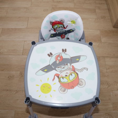 PRODUS RESIGILAT - Scaun masa copii si bebelusi, Empria, 3 in 1, multifunctional, transformabil in scaunel si masuta, Aviator [9]