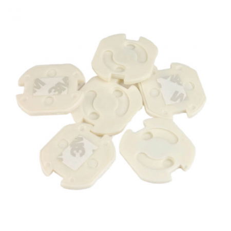Protectii utile - Set 15 bucati sigurante priza cu adeziv, Crem