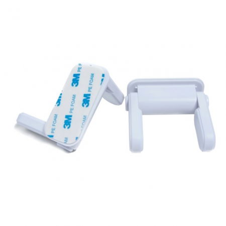 Set 2 blocatoare usi caini, pisici, copii, sigurante blocare clanta usa, Empria, Alb [11]