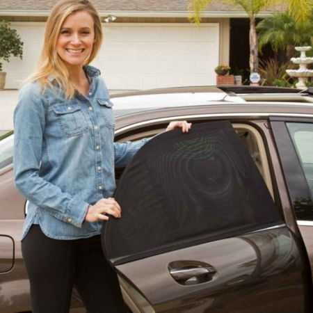 Set 2 bucati parasolar auto BabyJem Sun Shade Cover, Diverse marimi [4]