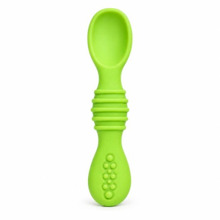 Set 2 pre-lingurite diversificare bebelusi, Faza 1 + Faza 2, silicon alimentar, Empria, Verde [7]