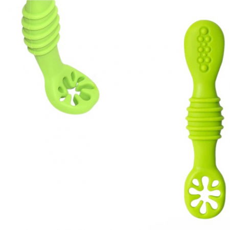 Set 2 pre-lingurite diversificare bebelusi, Faza 1 + Faza 2, silicon alimentar, Empria, Verde [3]