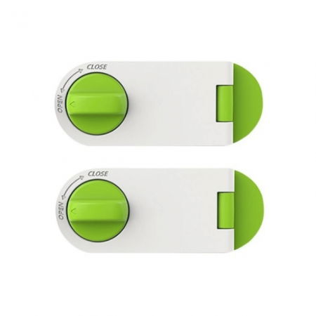Protectie mobila pentru copii si bebelusi - Set 2 sigurante fixe pentru usi si sertare dulap, 10.6x4.15x2.2 cm, Diverse culori