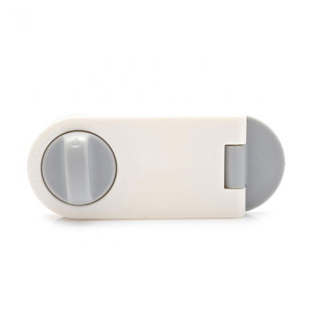 Set 2 sigurante fixe pentru usi si sertare dulap, 10.6x4.15x2.2 cm, Gri [4]