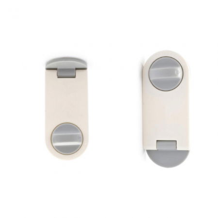 Set 2 sigurante fixe pentru usi si sertare dulap, 10.6x4.15x2.2 cm, Gri [2]