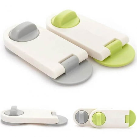 Set 2 sigurante fixe pentru usi si sertare dulap, 10.6x4.15x2.2 cm, Diverse culori [4]