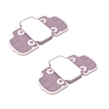 Set 2 sigurante geamuri/usi glisante, 11x6.5x0.5 cm, Mov/Alb [1]