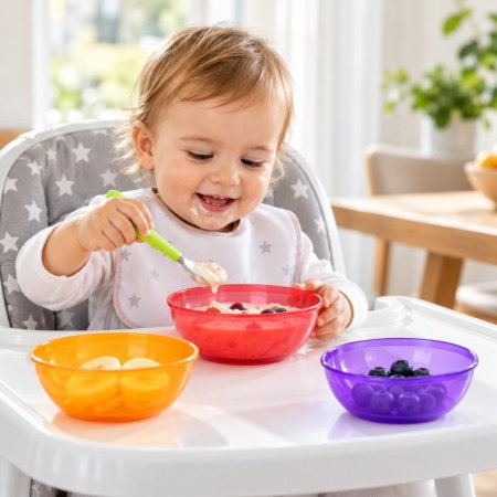 Set 3 boluri colorate pentru copii BabyJem, Diverse culori [3]