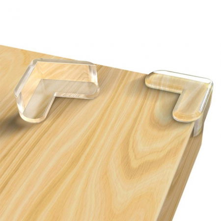 Set 4 protectii colturi, forma L, silicon transparent, 1.5x0.5x4.0 cm [2]