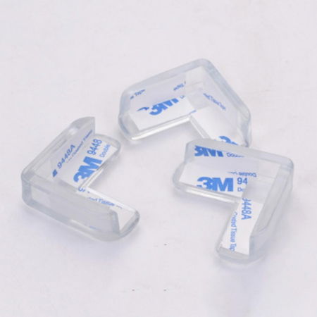 Set 4 protectii colturi, forma L, silicon transparent, 1.5x0.5x4.0 cm [5]