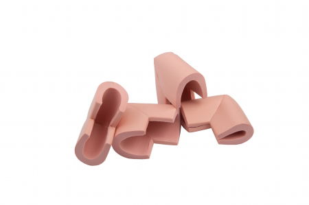 Protectie colturi mobila copii - Set 4 coltare in forma U albastru, 3.5x0.7x6 cm_Empria