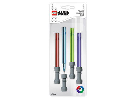 Rechizite scolare - Set 4 pixuri colorate cu gel LEGO Star Wars Lightsaber (52875A)