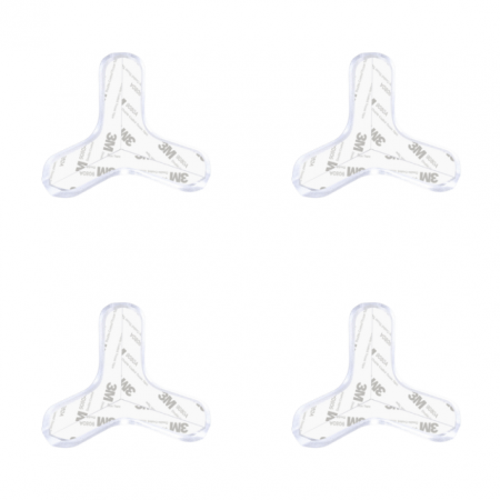 Protectie colturi mobila copii - Set 4 protectii colturi tridimensionale silicon transparent, 4.5x1.5x0.5 cm