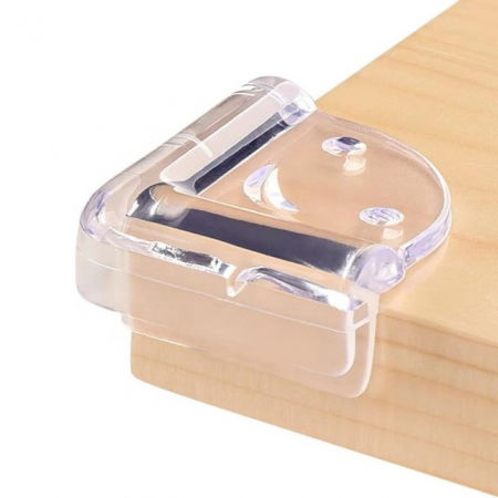 Protectie colturi mobila copii - Set 4 coltare silicon transparent, 4.2x1.9x0.8 cm_Empria