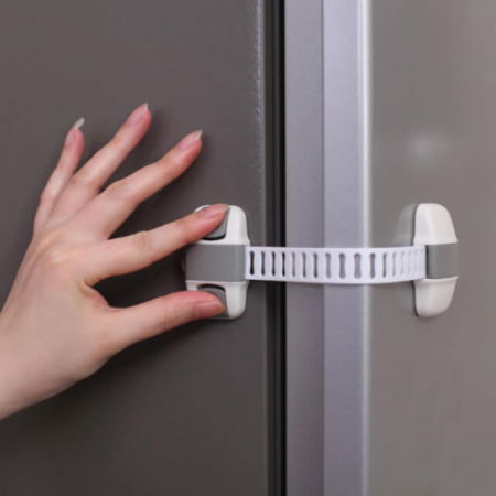 Set 4 protectii flexibile si ajustabile pentru dulapuri, 20 x 5.5 cm, Gri [2]