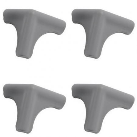 Produse Sub 50 Lei - Set 4 protectii in trei laturi pentru colturi, 4.5x1.4x0.3 cm, silicon, Gri