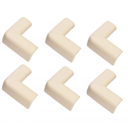 Set 6 bucati subtiri protectii colturi mobilier, 2.3x0.7x5 cm, Crem [1]
