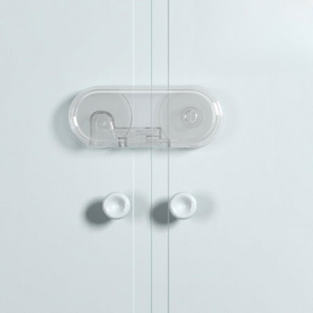Protectie mobila pentru copii si bebelusi - Set 6 sigurante fixe pentru usi si sertare dulap, transparent, 9.6x4x1.5 cm
