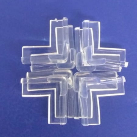 Set 8 mini protectii colturi, tridimensionale silicon transparent, 2.4x0.8x0.3 cm [7]