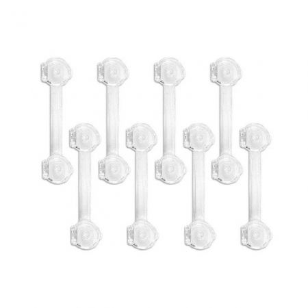 Set 8 sigurante flexibile cu incuietoare dubla, silicon transparent, 15.5x3.5x1 cm [2]