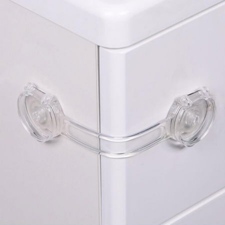 Set 8 sigurante flexibile cu incuietoare dubla, silicon transparent, 15.5x3.5x1 cm [9]