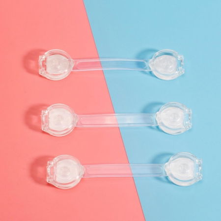 Set 8 sigurante flexibile cu incuietoare dubla, silicon transparent, 15.5x3.5x1 cm [7]