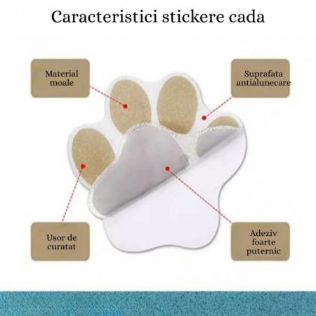 Set 9 autocolante antialunecare pentru cada, stickere lumea marina, PEVA [5]