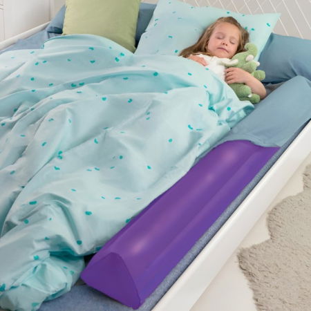 Aparatori laterale patut bebe - Set bumpere gonflabile protectie pat copii, Empria, 2 bucati, portabile, 120x20x15 cm