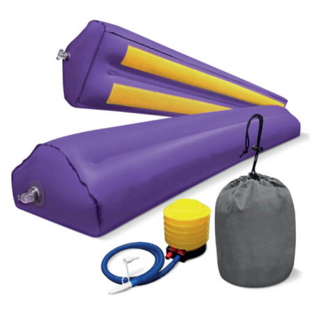 Aparatori laterale patut bebe - Set bumpere gonflabile protectie pat copii, Empria, 2 bucati, portabile, 120x20x15 cm