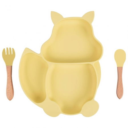 Set complet din silicon fara alergeni pentru diversificare bebe, Empria, Veverita, Diverse culori [1]